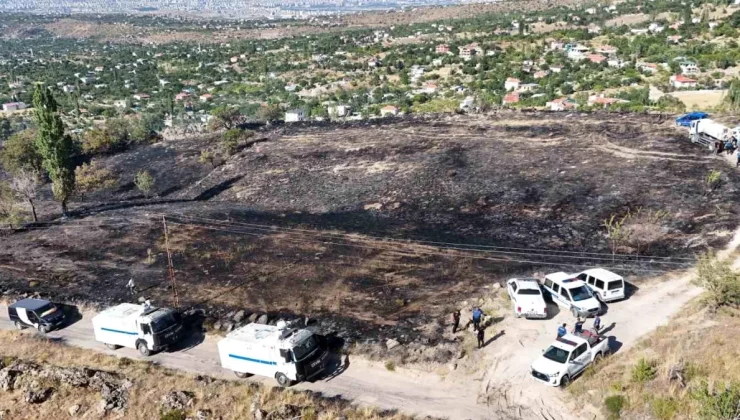 Kayseri’de anız yangını ormanlık alana sıçramadan söndürüldü